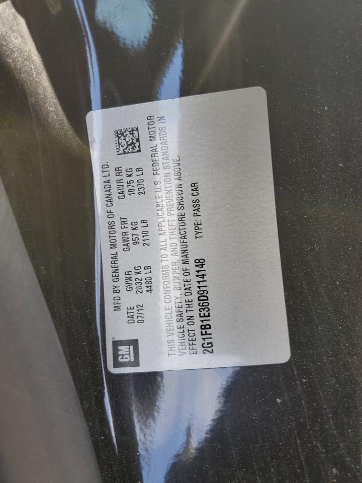 2013 Chevrolet Camaro Lt VIN: 2G1FB1E36D9114148 Lot: 81999795