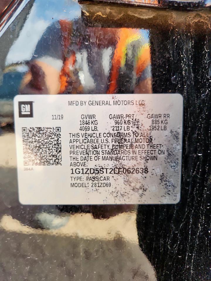 2020 Chevrolet Malibu Lt VIN: 1G1ZD5ST2LF062638 Lot: 84873035