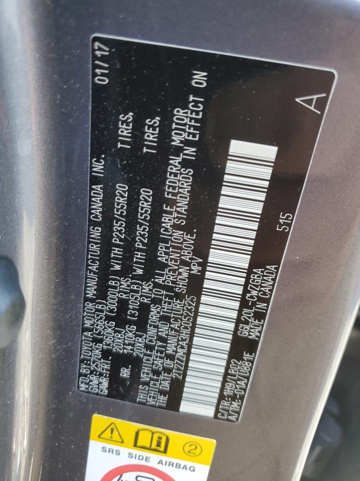 2017 Lexus Rx 350 Base VIN: 2T2ZZMCA3HC052325 Lot: 85132655