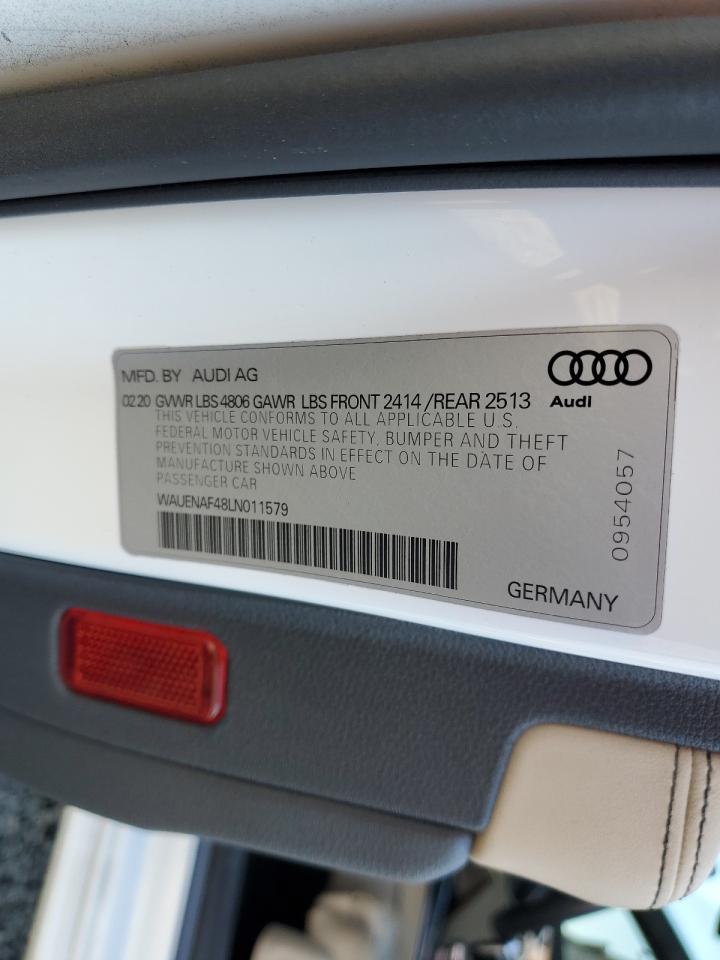 2020 Audi A4 Premium Plus VIN: WAUENAF48LN011579 Lot: 81720795