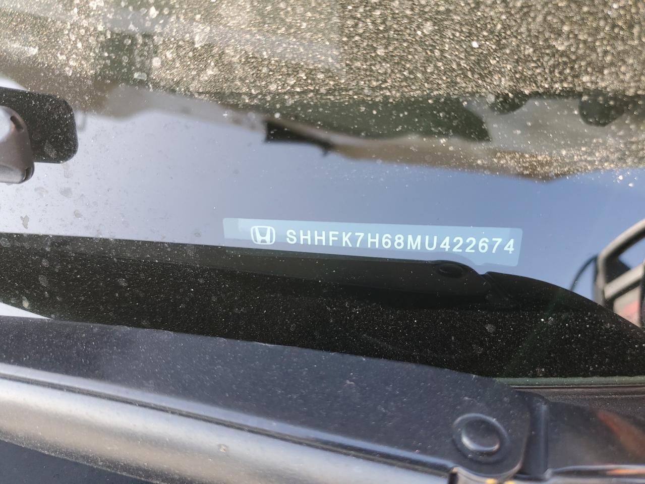 2021 Honda Civic Ex VIN: SHHFK7H68MU422674 Lot: 81968765