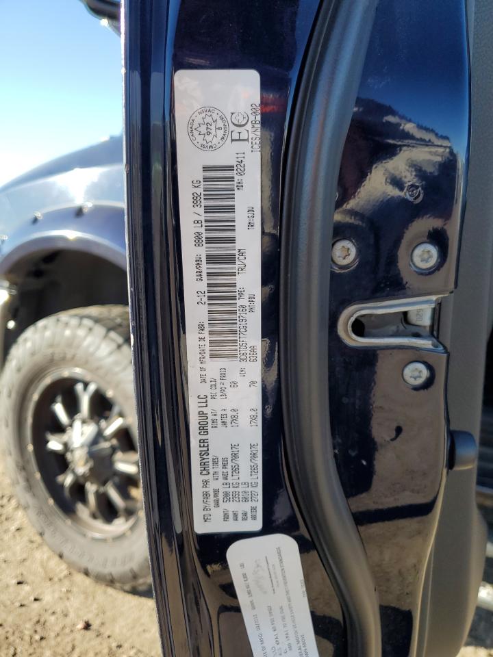 2012 Dodge Ram 2500 Laramie VIN: 3C6TD5FT7CG197160 Lot: 82369185