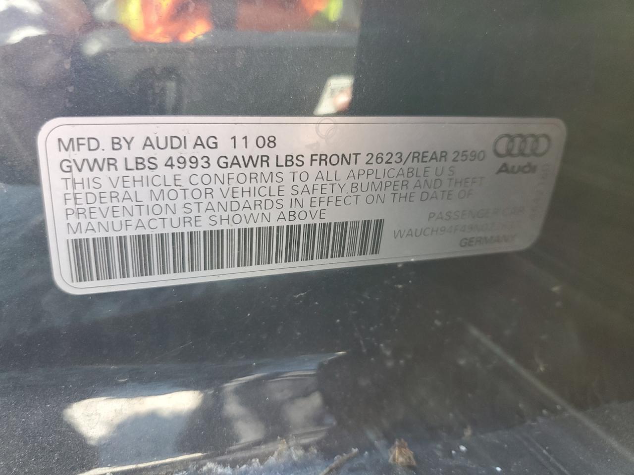 2009 Audi A6 Premium Plus VIN: WAUCH94F49N022637 Lot: 82331785