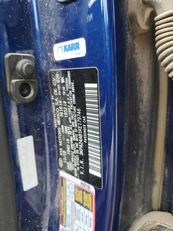 2019 Kia Rio S VIN: 3KPA24AB1KE179746 Lot: 85374085