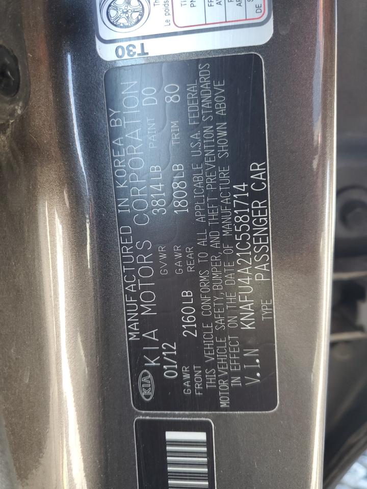 2012 Kia Forte Ex VIN: KNAFU4A21C5581714 Lot: 82263065