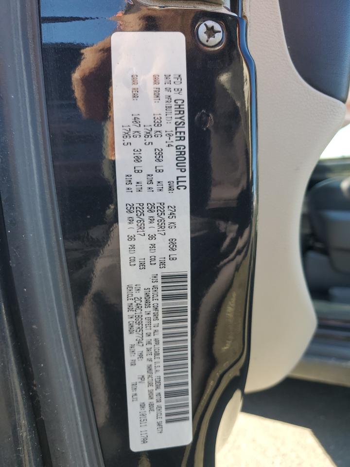 2015 Chrysler Town & Country Touring VIN: 2C4RC1BG9FR577347 Lot: 85853375