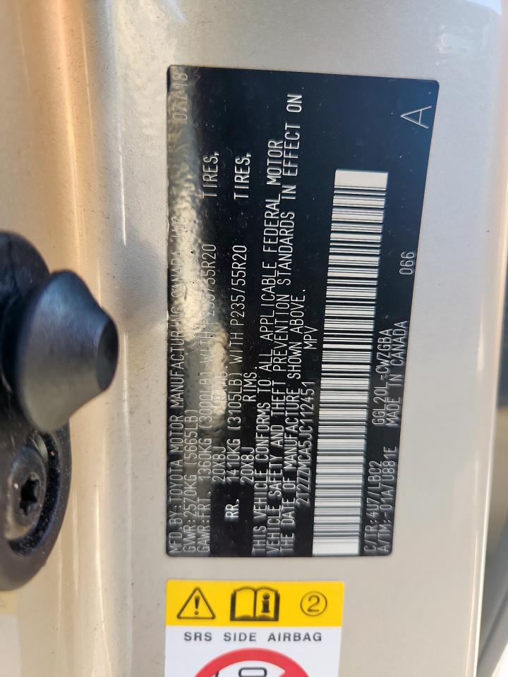 2018 Lexus Rx 350 Base VIN: 2T2ZZMCA5JC112451 Lot: 85282675