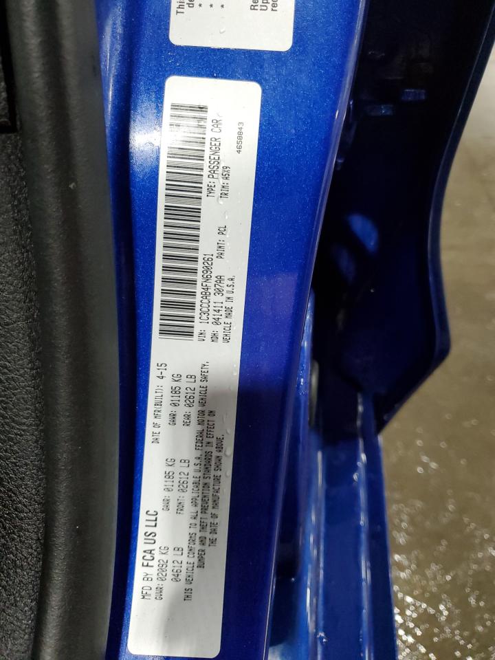 2015 Chrysler 200 Limited VIN: 1C3CCCAB4FN690261 Lot: 86788865