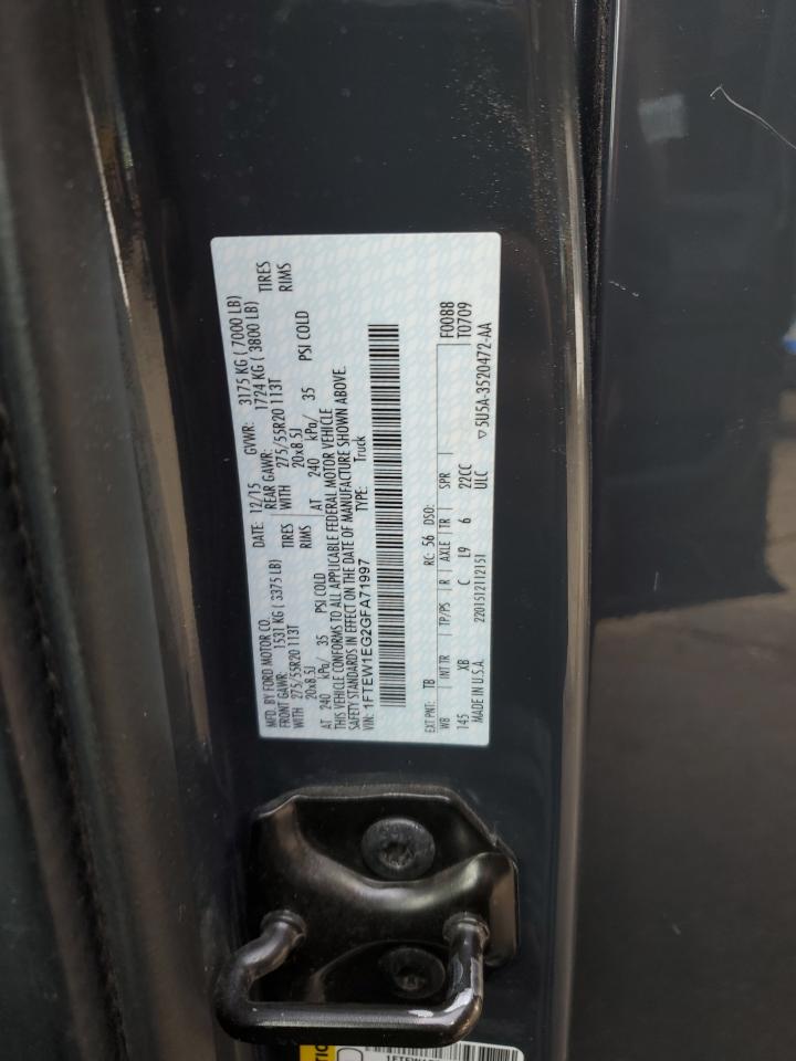 2016 Ford F150 Supercrew VIN: 1FTEW1EG2GFA71997 Lot: 89876675