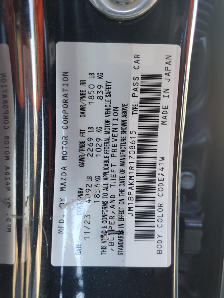 2024 Mazda 3 Select Sport VIN: JM1BPAKM1R1708615 Lot: 85414555