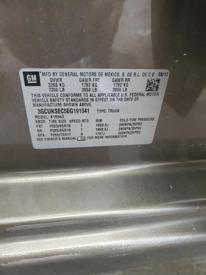 2014 Chevrolet Silverado K1500 Ltz VIN: 3GCUKSEC5EG191041 Lot: 85889715