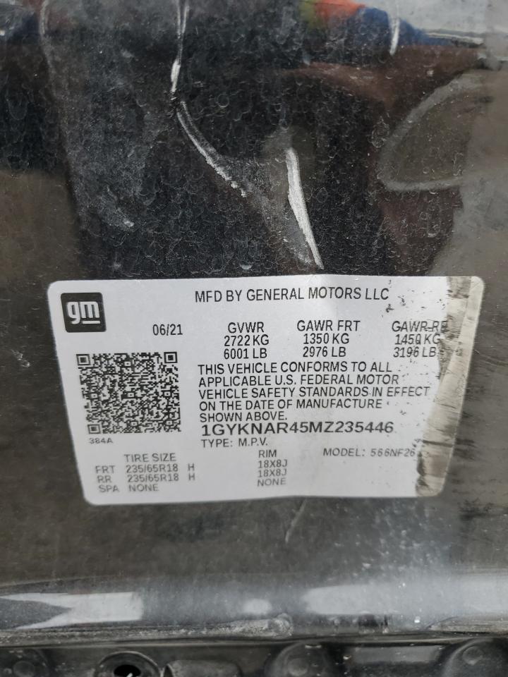 2021 Cadillac Xt5 Luxury VIN: 1GYKNAR45MZ235446 Lot: 82462115