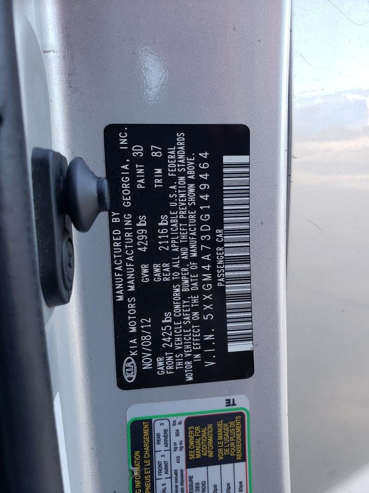 2013 Kia Optima Lx VIN: 5XXGM4A73DG149464 Lot: 82674785