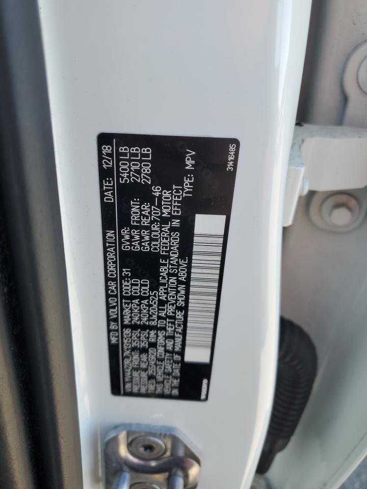 2019 Volvo Xc60 T6 Inscription VIN: YV4A22RL7K1315136 Lot: 84745485