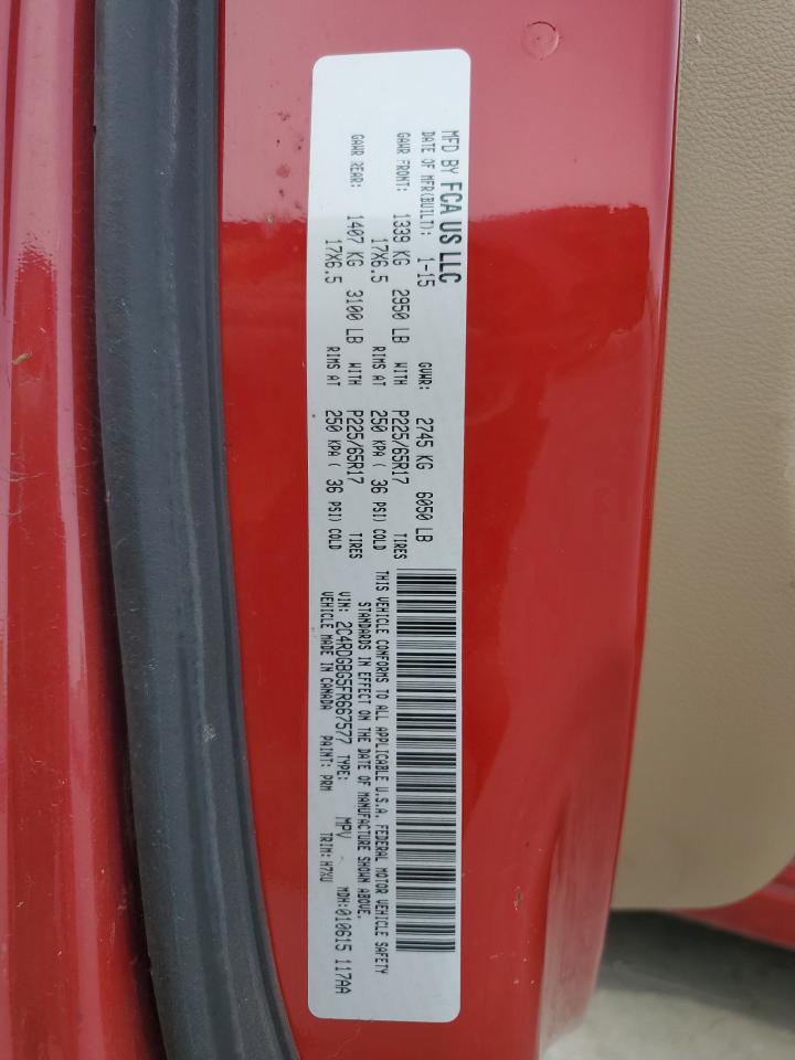 2015 Dodge Grand Caravan Se VIN: 2C4RDGBG5FR667577 Lot: 90598215