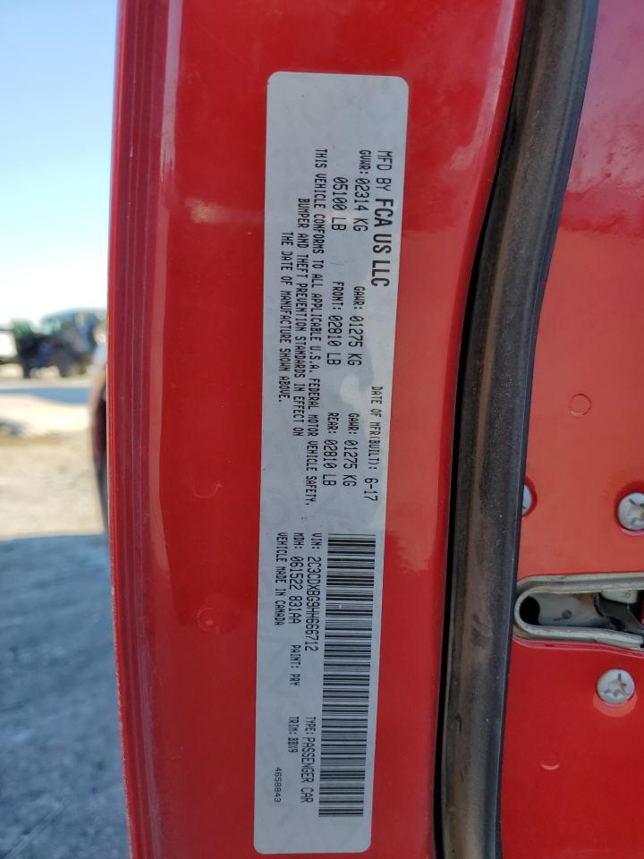 2017 Dodge Charger Se VIN: 2C3CDXBG9HH666712 Lot: 85758195