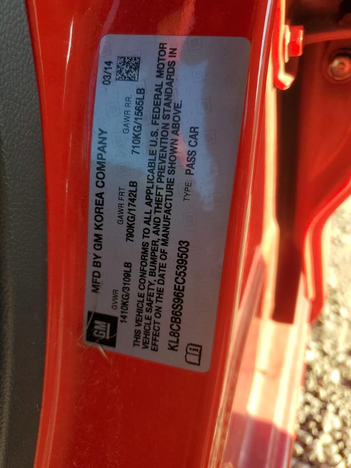 2014 Chevrolet Spark Ls VIN: KL8CB6S96EC539503 Lot: 86487185