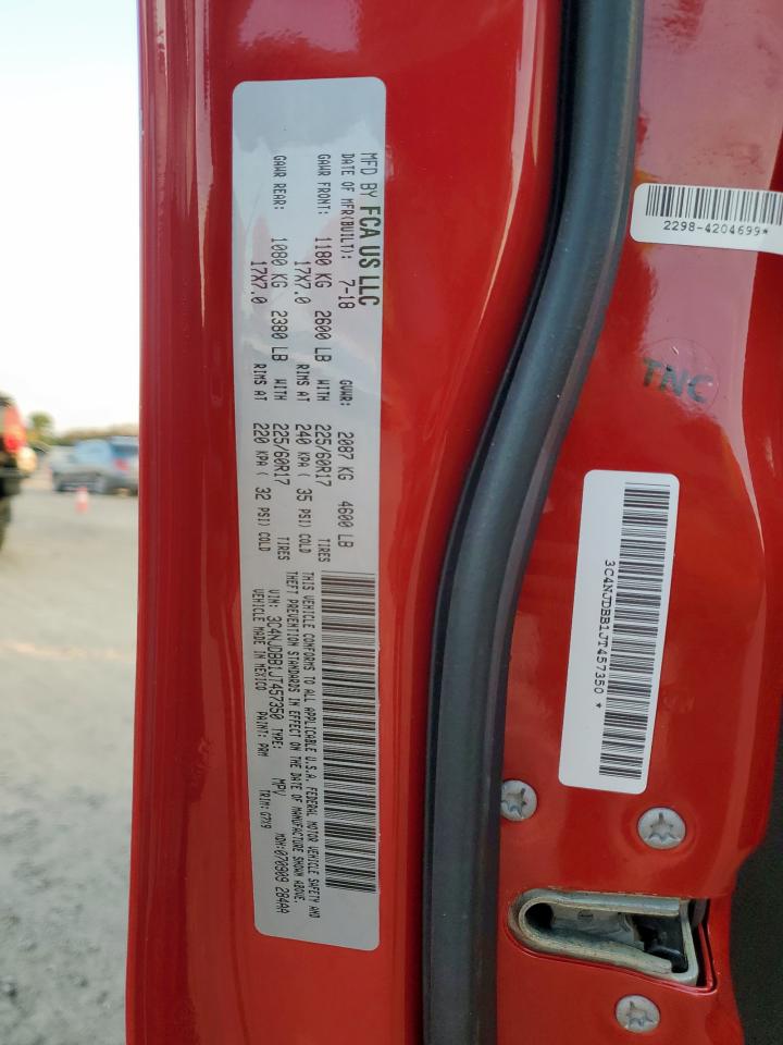 2018 Jeep Compass Latitude VIN: 3C4NJDBB1JT457350 Lot: 82314565