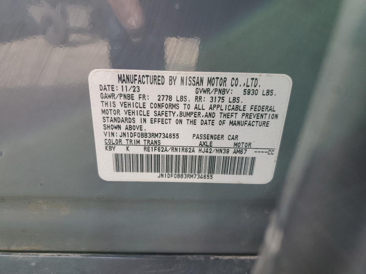 2024 Nissan Ariya Evolve+ VIN: JN1DF0BB3RM734655 Lot: 90300095