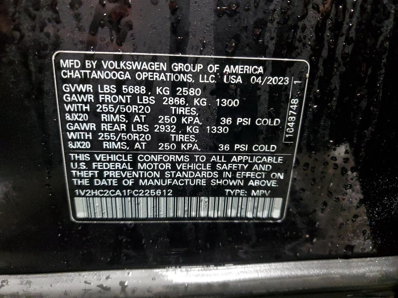 2023 Volkswagen Atlas Cross Sport Se VIN: 1V2HC2CA1PC225612 Lot: 89702345