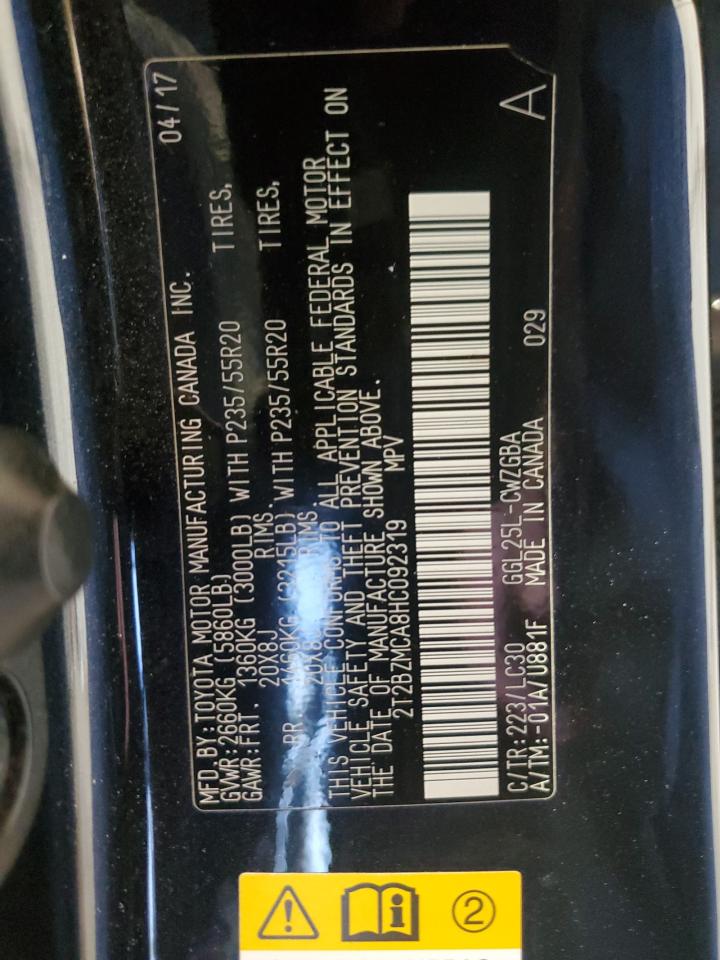 2017 Lexus Rx 350 Base VIN: 2T2BZMCA8HC092319 Lot: 82196525