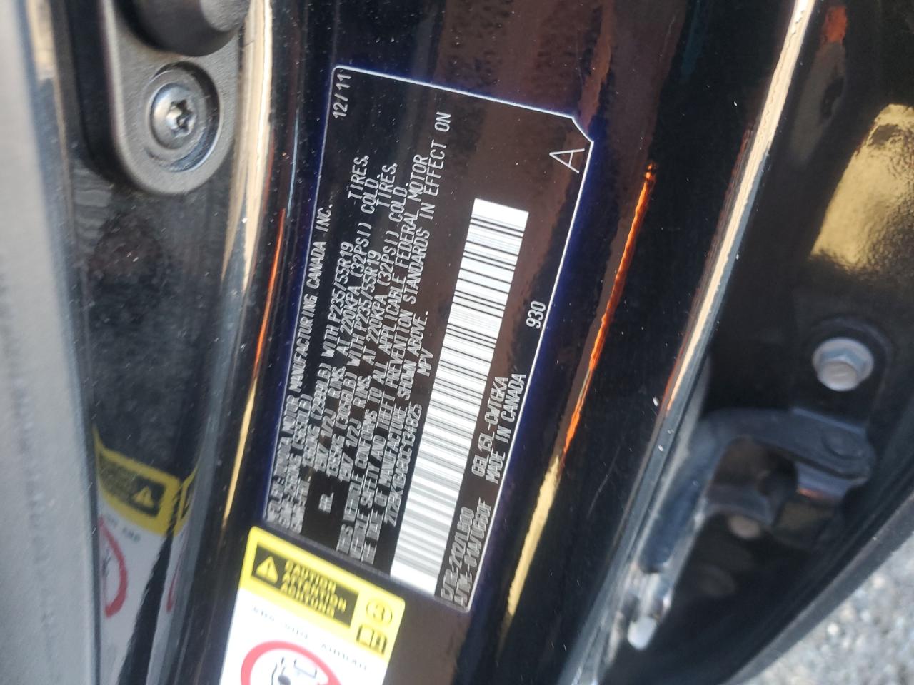 2012 Lexus Rx 350 VIN: 2T2BK1BA8CC134825 Lot: 87288585