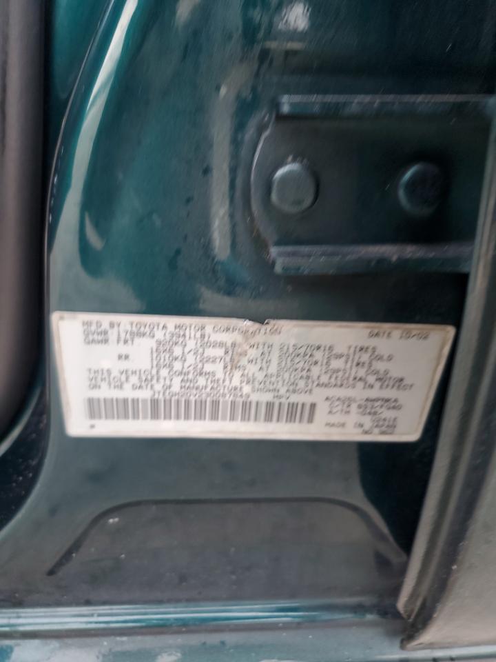 2003 Toyota Rav4 VIN: JTEGH20V230087849 Lot: 82416505