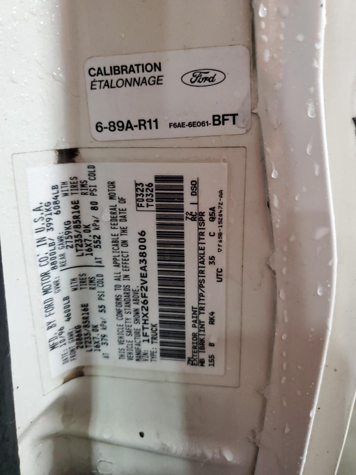 1997 Ford F250 VIN: 1FTHX26F2VEA38006 Lot: 90373415