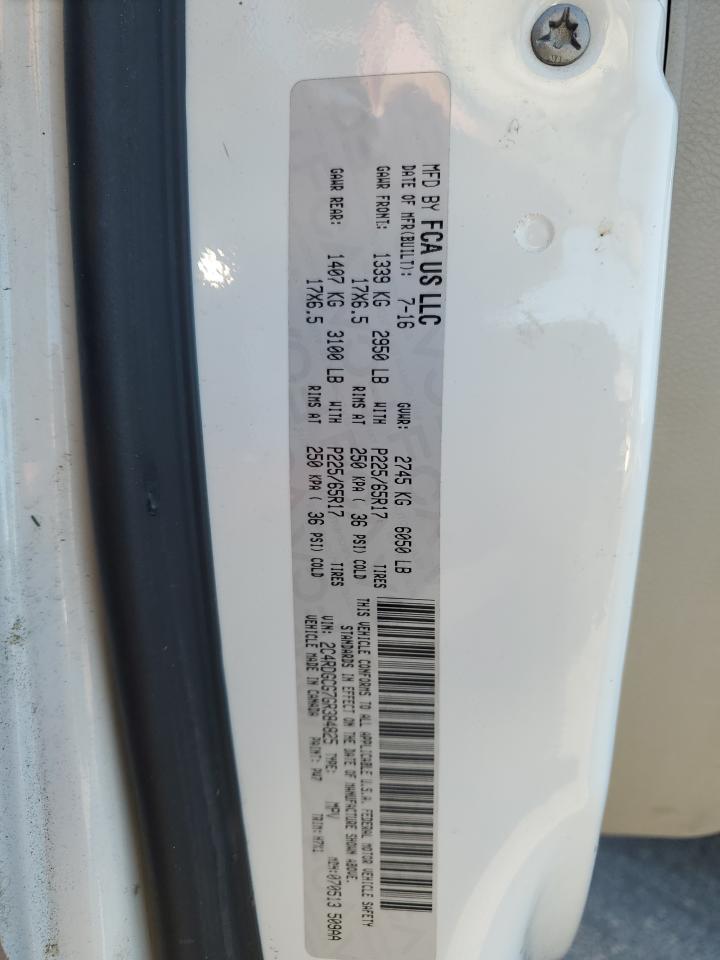 2016 Dodge Grand Caravan Sxt VIN: 2C4RDGCG7GR384825 Lot: 86884575