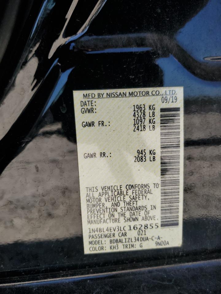 2020 Nissan Altima Sl VIN: 1N4BL4EV3LC162855 Lot: 85127965