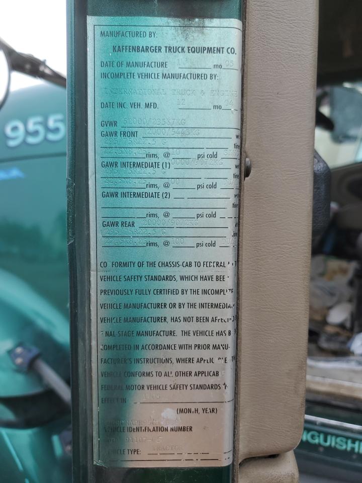 2005 International 9400 9400I VIN: 2HSCNAPR95C156831 Lot: 85906685