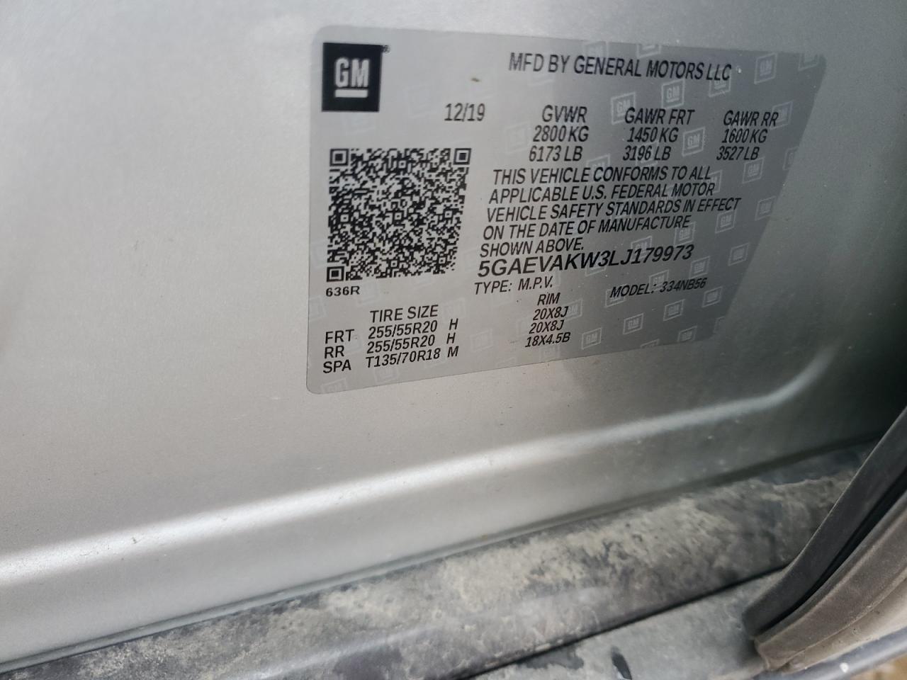 2020 Buick Enclave Essence VIN: 5GAEVAKW3LJ179973 Lot: 85511855