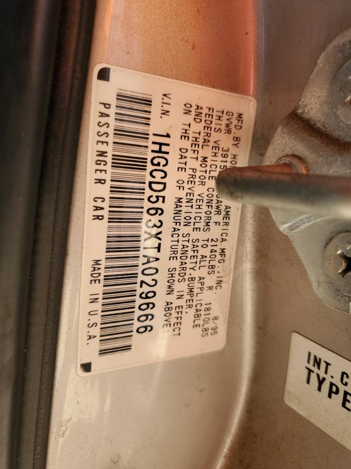 1996 Honda Accord Lx VIN: 1HGCD563XTA029666 Lot: 87268675