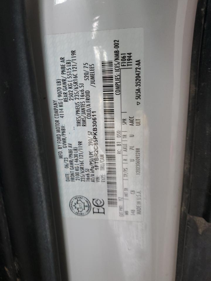 2023 Ford Transit T-250 VIN: 1FTBR2C85PKB30611 Lot: 86313265