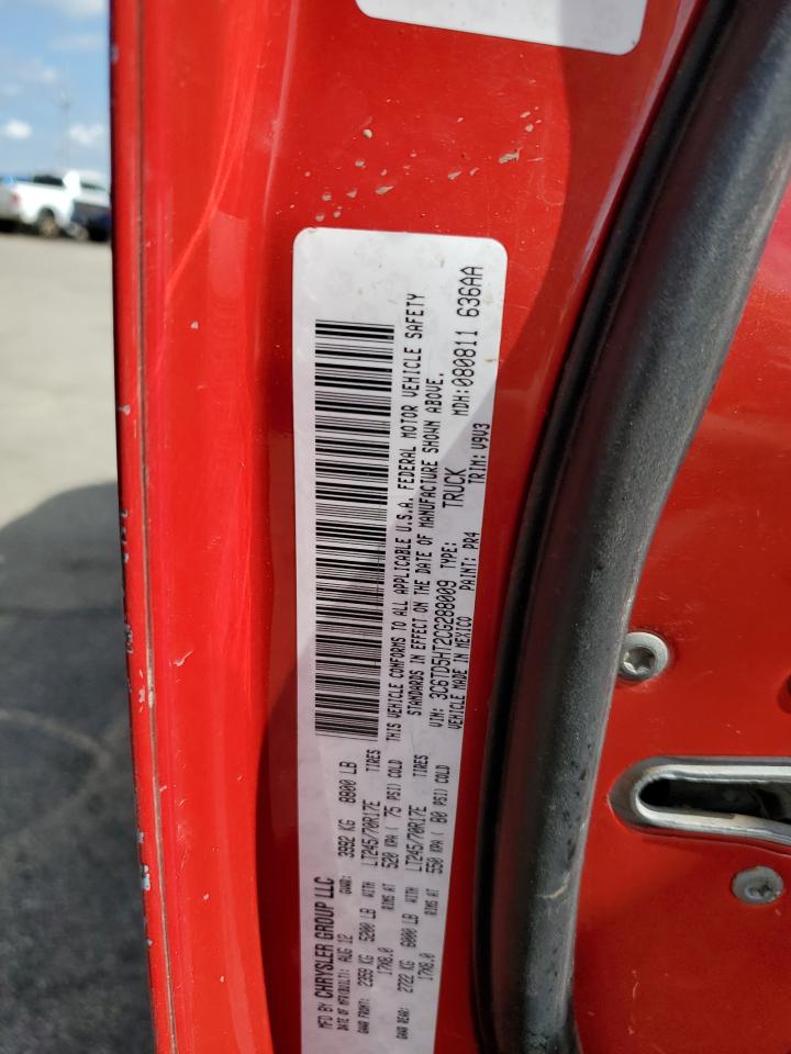 2012 Dodge Ram 2500 St VIN: 3C6TD5HT2CG288009 Lot: 85324425