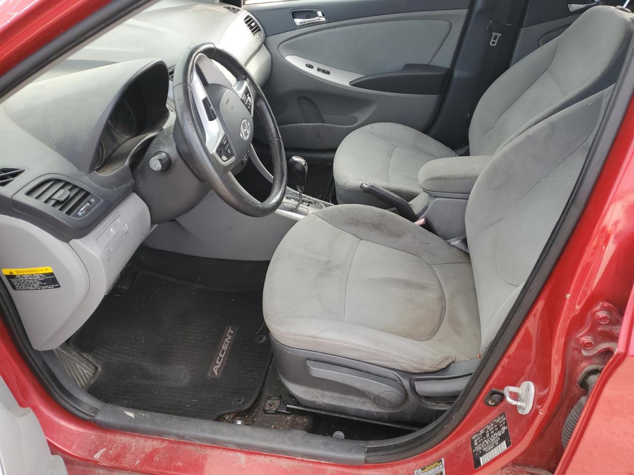 2012 Hyundai Accent Gls VIN: KMHCU5AE1CU043439 Lot: 86218515