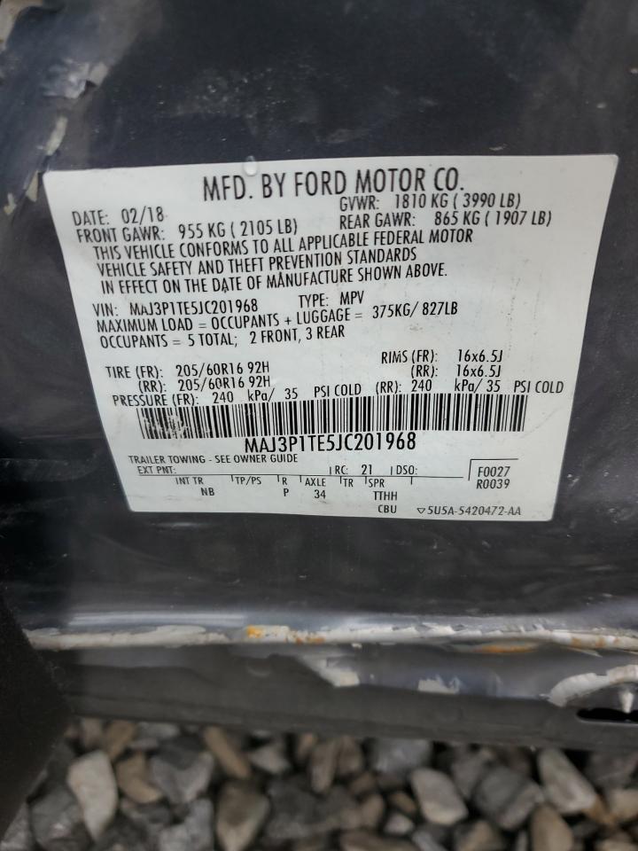 2018 Ford Ecosport Se VIN: MAJ3P1TE5JC201968 Lot: 90535275