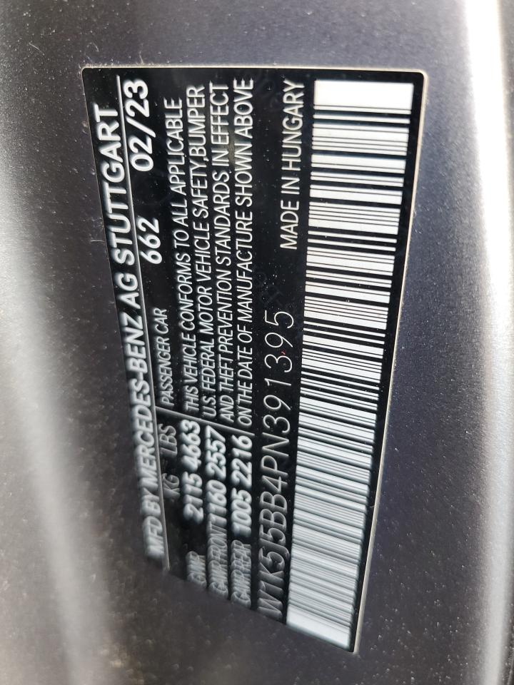 2023 Mercedes-Benz Cla Amg 35 4Matic VIN: W1K5J5BB4PN391395 Lot: 90604935