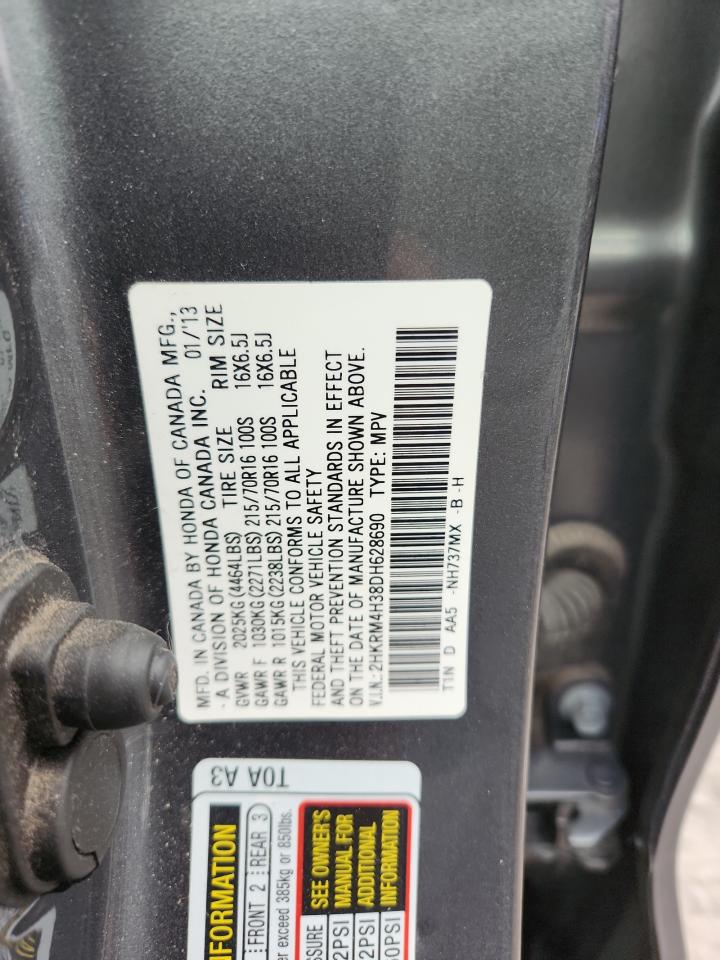 2013 Honda Cr-V Lx VIN: 2HKRM4H38DH628690 Lot: 84060925