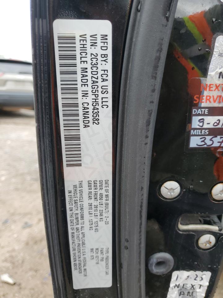 2023 Dodge Challenger Sxt VIN: 2C3CDZAG5PH543582 Lot: 90283785