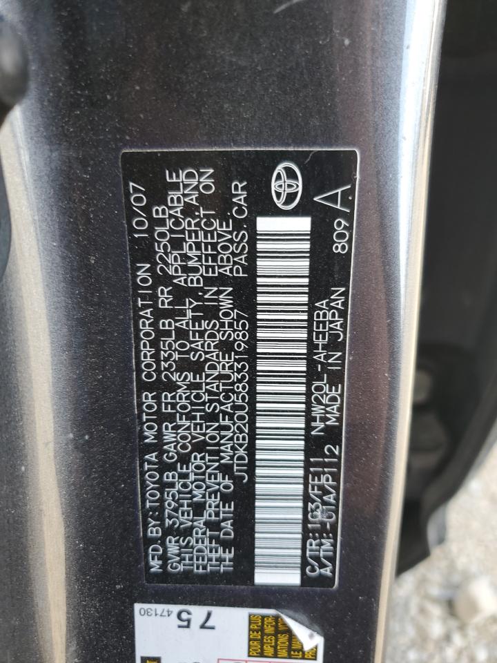 2008 Toyota Prius VIN: JTDKB20U583319857 Lot: 84775655