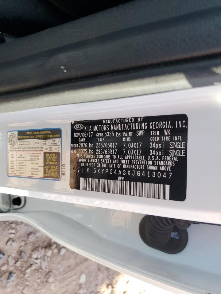 2018 Kia Sorento Lx VIN: 5XYPG4A3XJG413047 Lot: 82176955