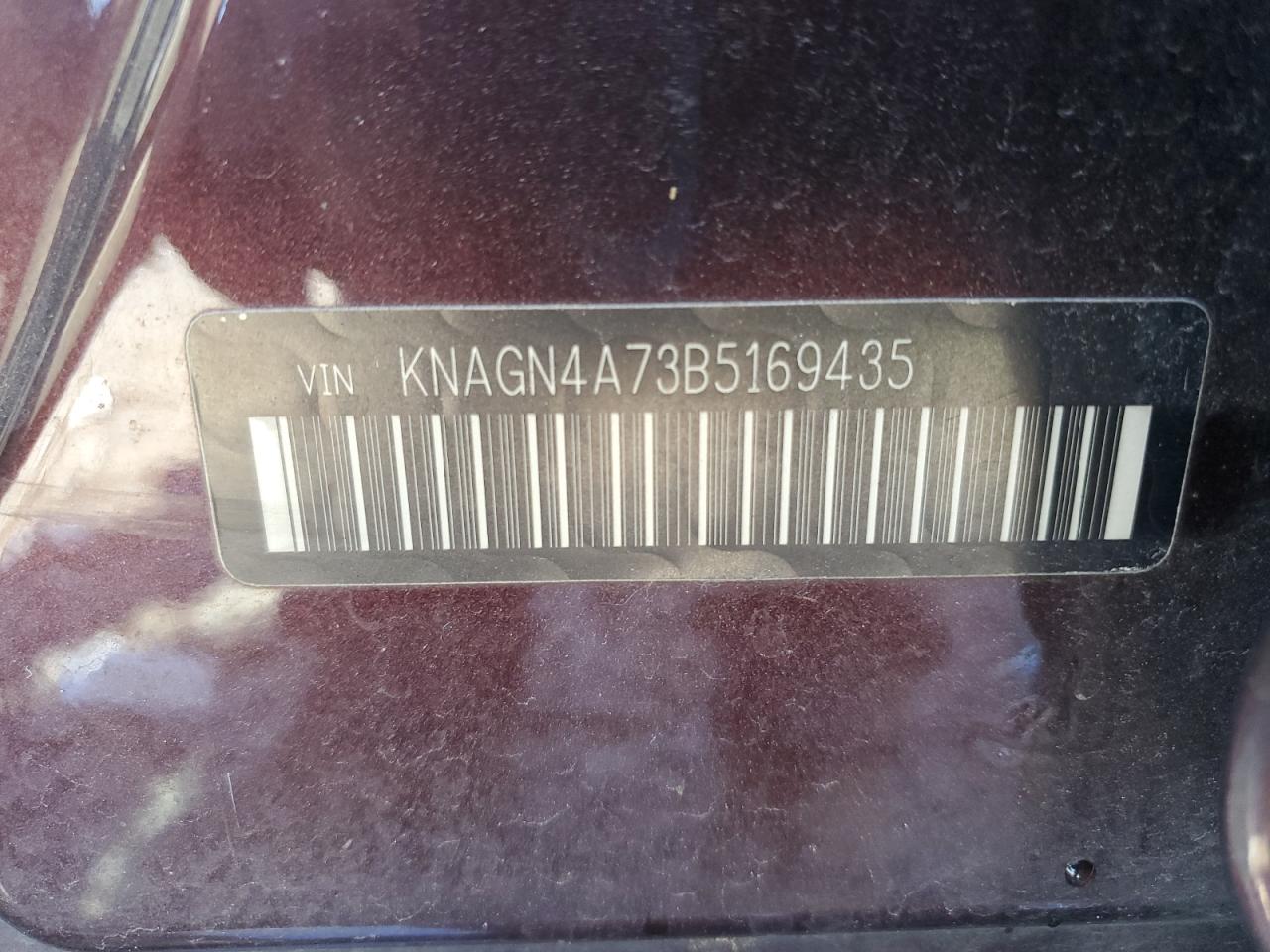 2011 Kia Optima Ex VIN: KNAGN4A73B5169435 Lot: 85352125