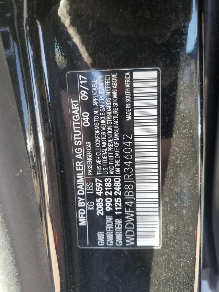 2018 Mercedes-Benz C 300 VIN: WDDWF4JB8JR346042 Lot: 86174285