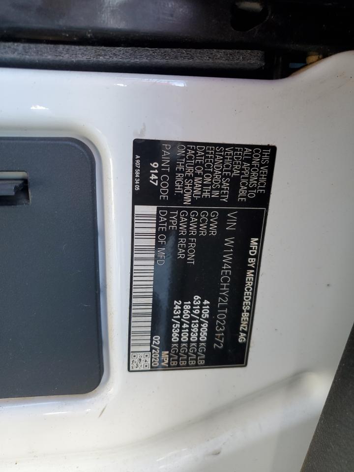 2020 Mercedes-Benz Sprinter 2500 VIN: W1W4ECHY2LT023172 Lot: 85837435