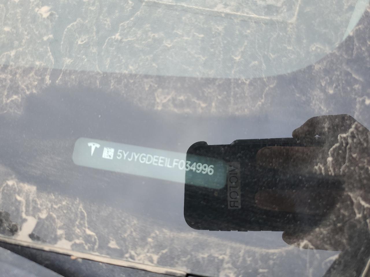 2020 Tesla Model Y VIN: 5YJYGDEE1LF034996 Lot: 86074085