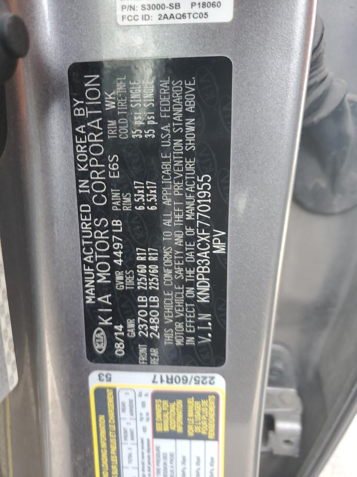 2015 Kia Sportage Lx VIN: KNDPB3ACXF7701955 Lot: 82431705