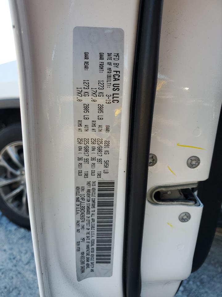 2019 Jeep Cherokee Latitude Plus VIN: 1C4PJLLB5KD420374 Lot: 89678325