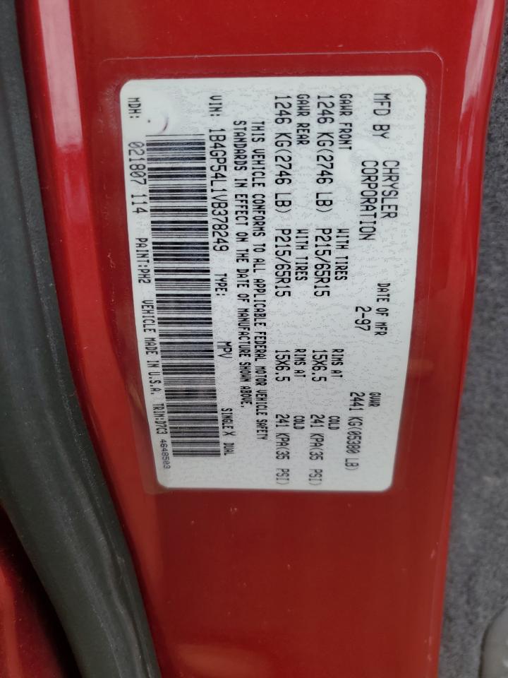 1997 Dodge Grand Caravan Le VIN: 1B4GP54L1VB378249 Lot: 85583485