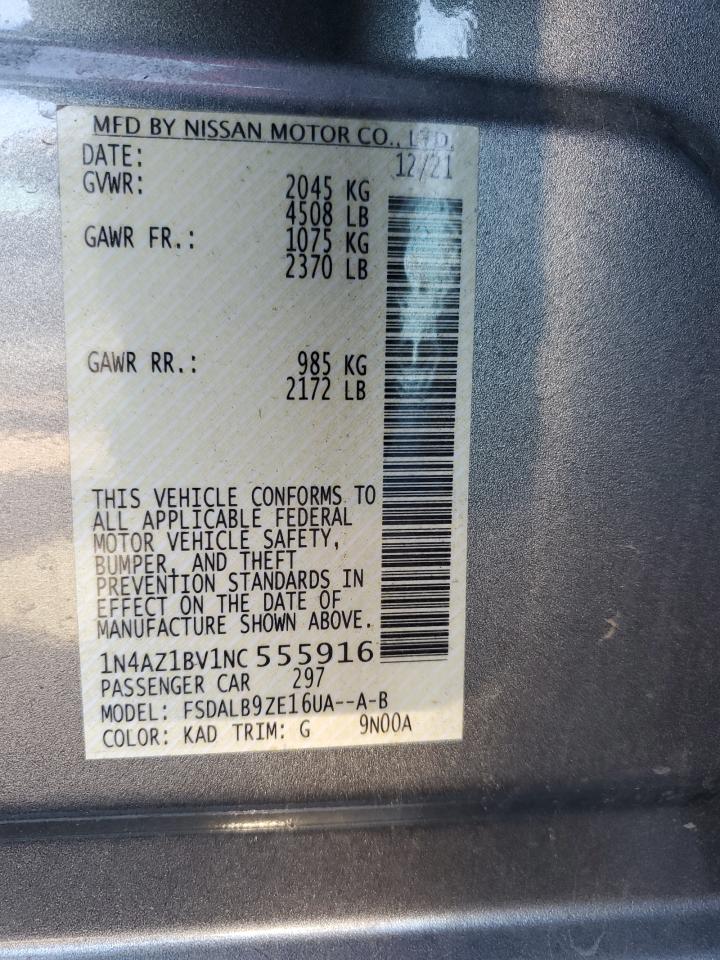 2022 Nissan Leaf S VIN: 1N4AZ1BV1NC555916 Lot: 82704385